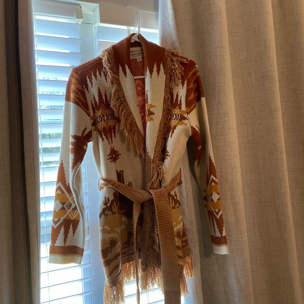 Idyllwind Women's Big River Run Carmel Southwestern Fringe Cardigan